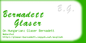 bernadett glaser business card